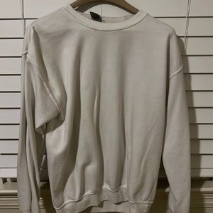 White Gildan crewneck